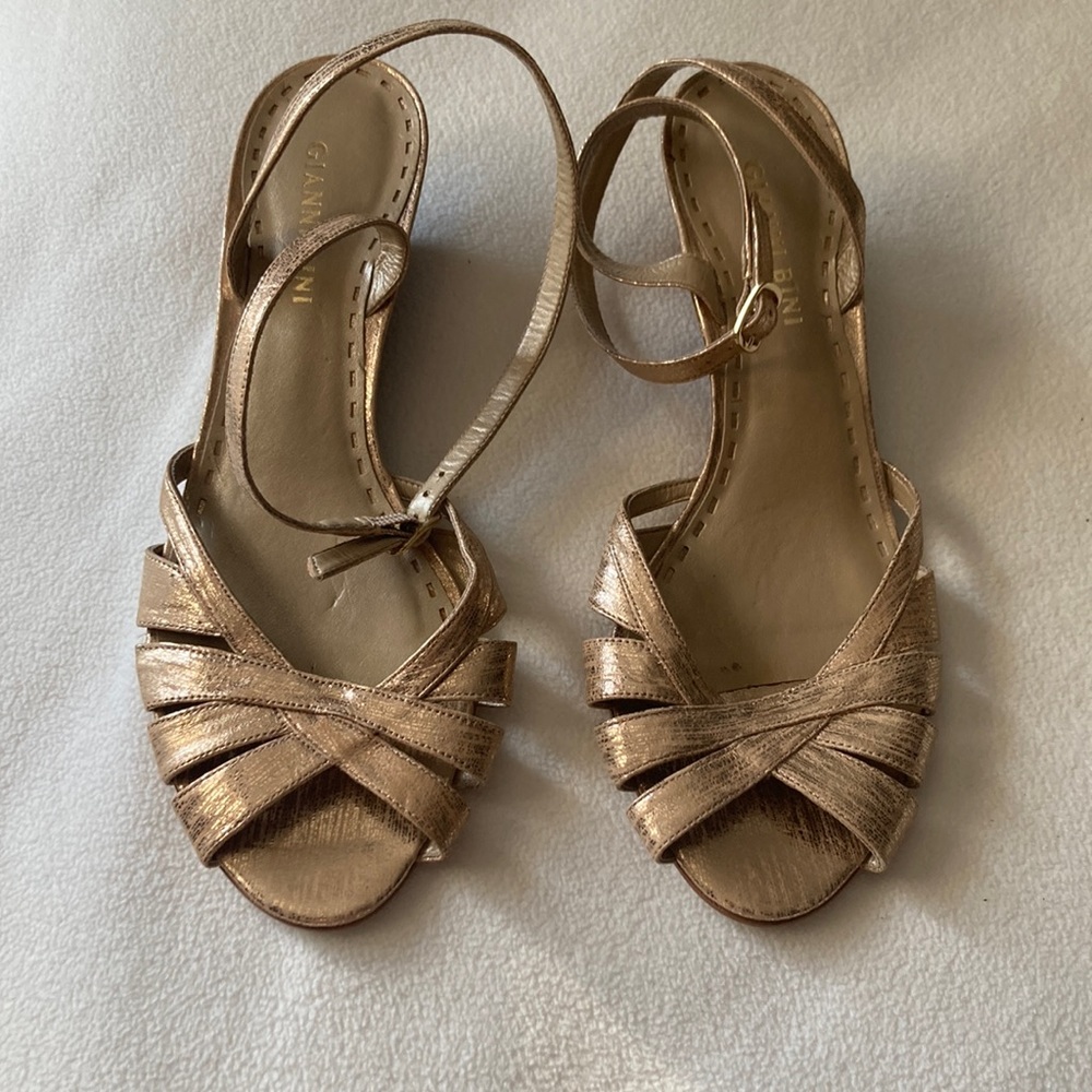 Gianni Bini Rose Gold Wedge Sandal